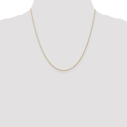 14K 20 inch Carded .7mm Cable Rope with Spring Ring Clasp Chain