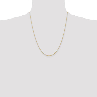 14K 22 inch Carded .7mm Cable Rope with Spring Ring Clasp Chain