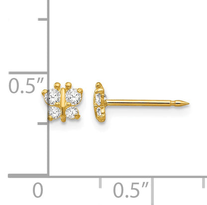 Inverness 14k Butterfly CZ Post Piercing Earrings