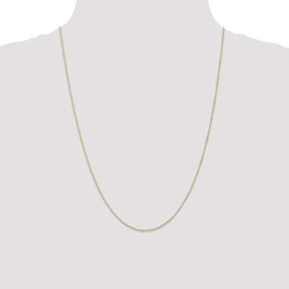 14K 24 inch Carded .5mm Curb with Spring Ring Clasp Chain