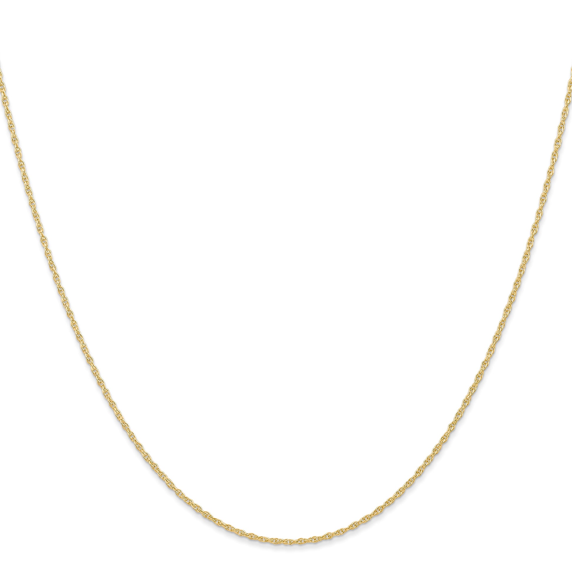 14K 22 inch Carded .95mm Cable Rope with Spring Ring Clasp Chain