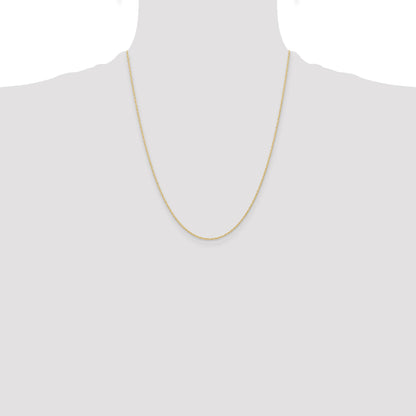 14K 22 inch Carded .95mm Cable Rope with Spring Ring Clasp Chain