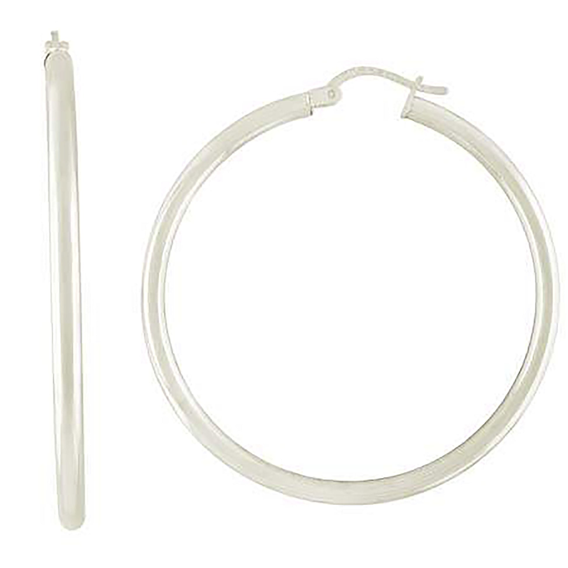 925 Sterling Silver Classic Hoop Earrings 45 x 2.5mm