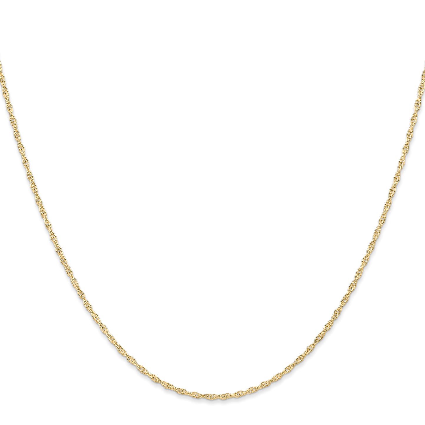 14K 16 inch Carded 1.15mm Cable Rope with Spring Ring Clasp Chain
