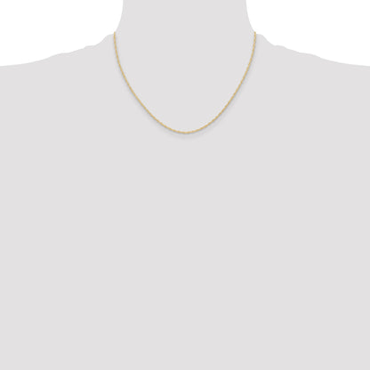 14K 18 inch Carded 1.15mm Cable Rope with Spring Ring Clasp Chain
