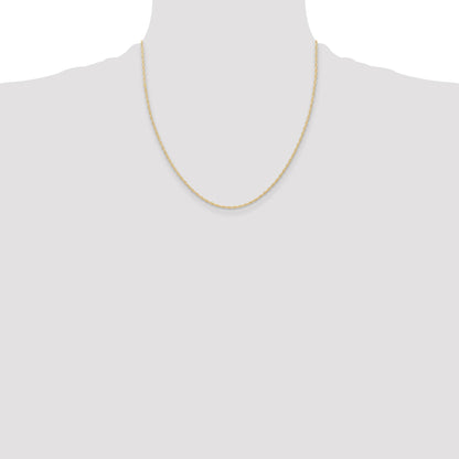 14K 20 inch Carded 1.15mm Cable Rope with Spring Ring Clasp Chain