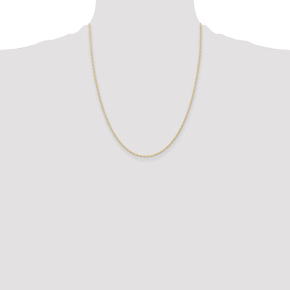 14K 22 inch Carded 1.15mm Cable Rope with Spring Ring Clasp Chain