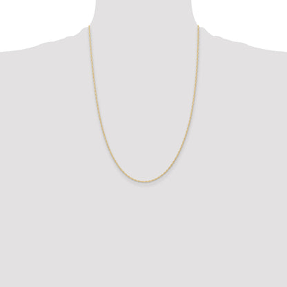 14K 24 inch Carded 1.15mm Cable Rope with Spring Ring Clasp Chain
