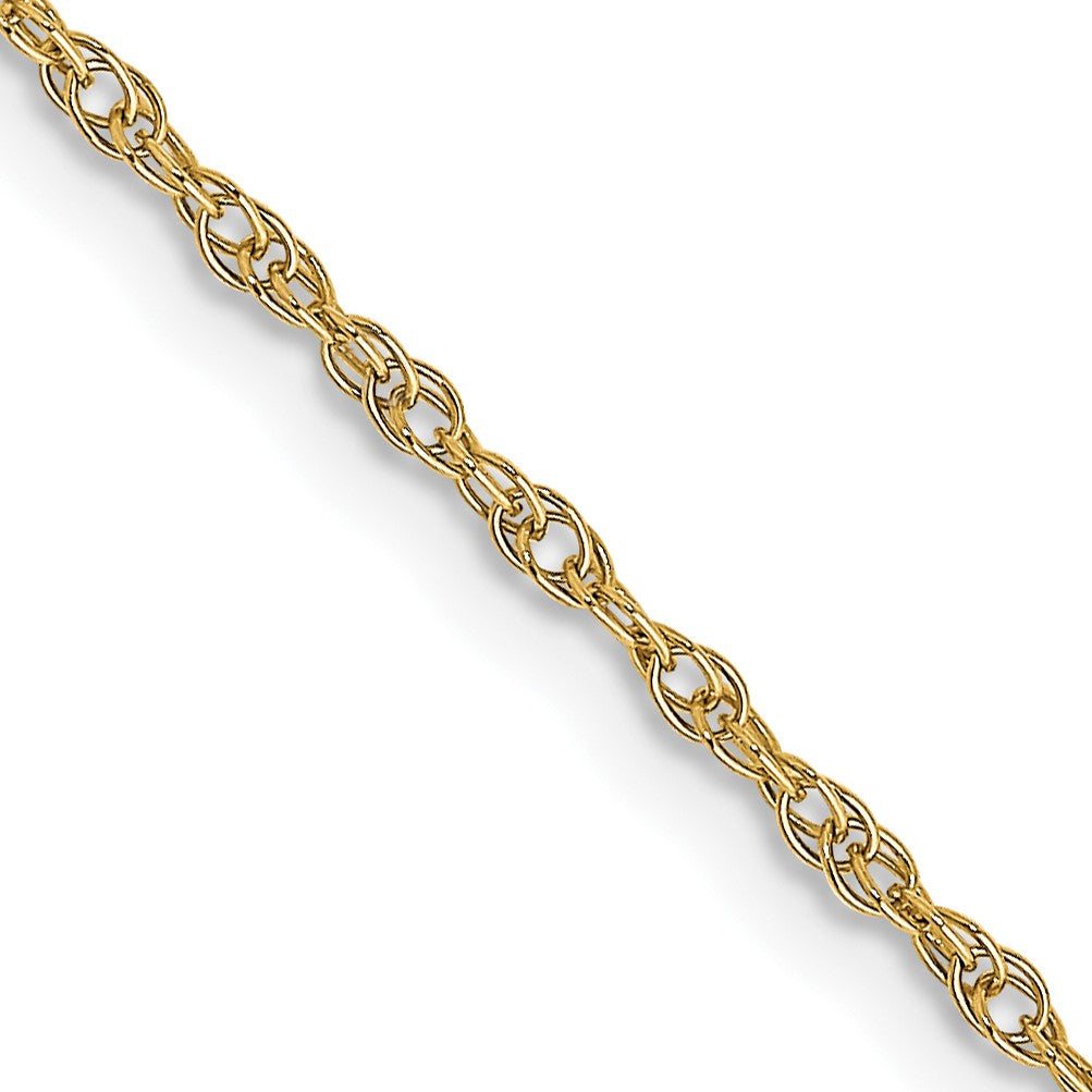 14K 20 inch Carded 1.15mm Cable Rope with Spring Ring Clasp Chain