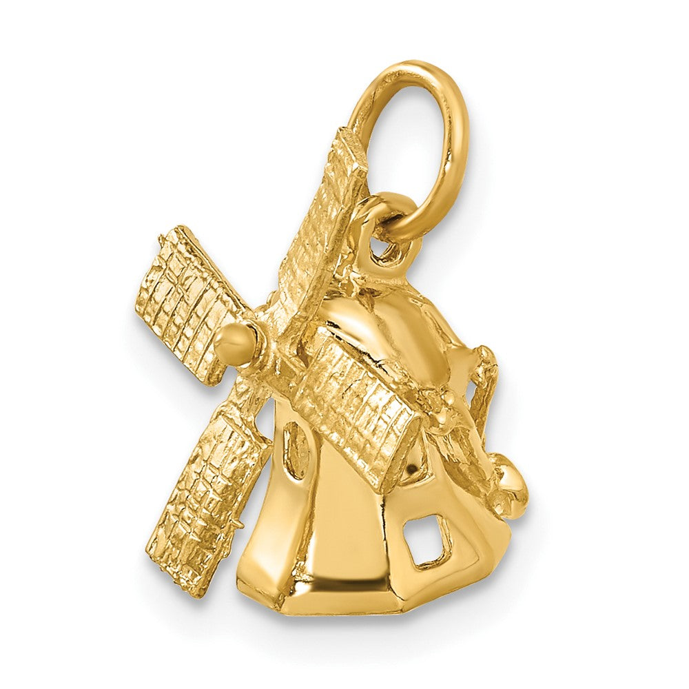 14K  3D Windmill Charm