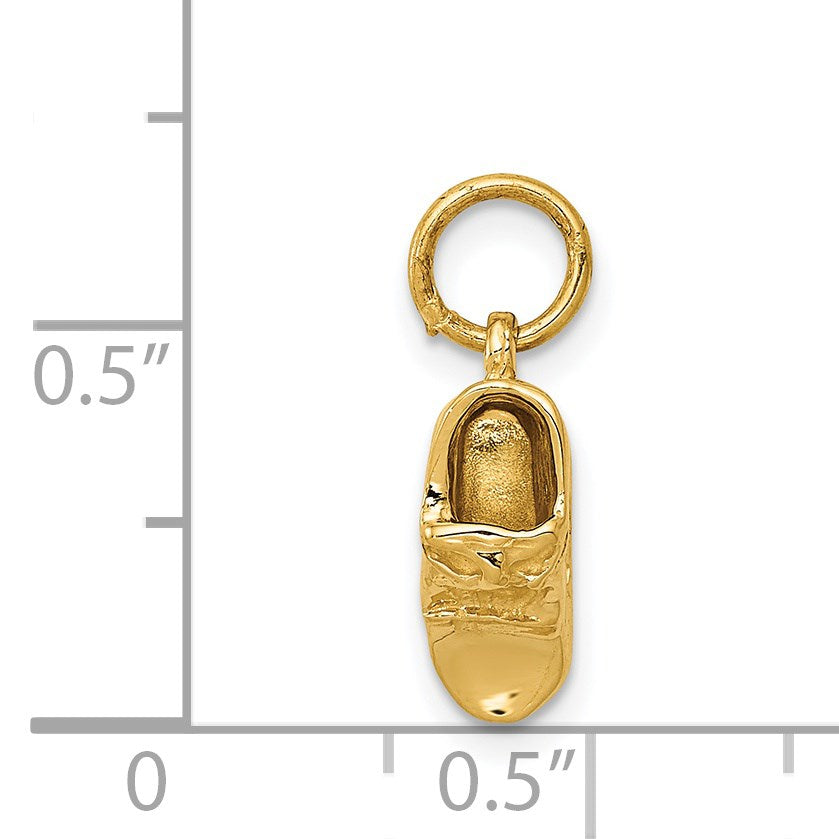 14k  3-D Single Baby Shoe Charm