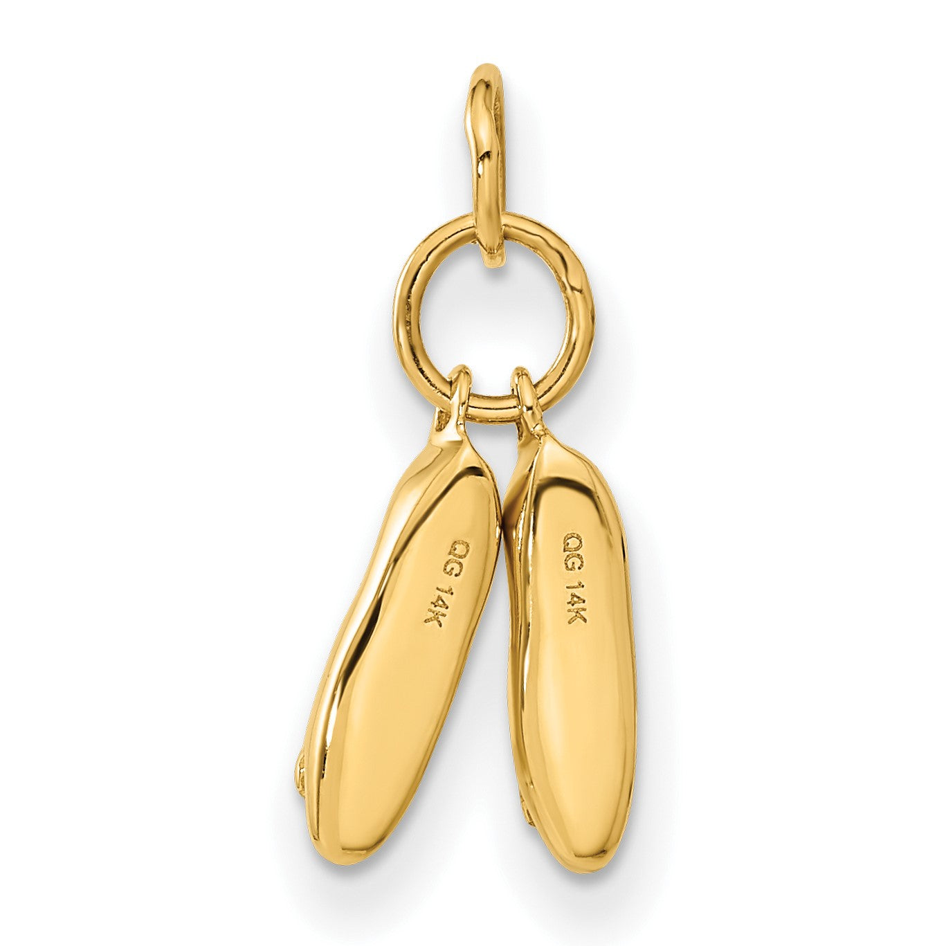 14K 3-D Ballet Slippers Charm