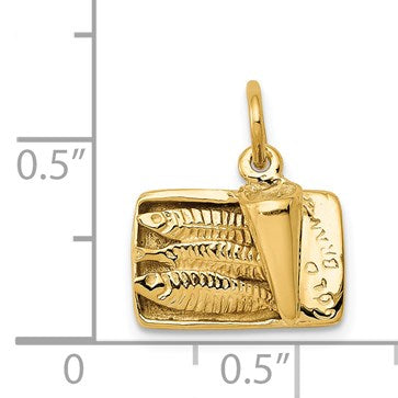 14K 3-D Sardine Can Charm