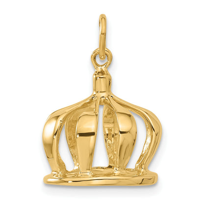 14k 3-D Crown Charm