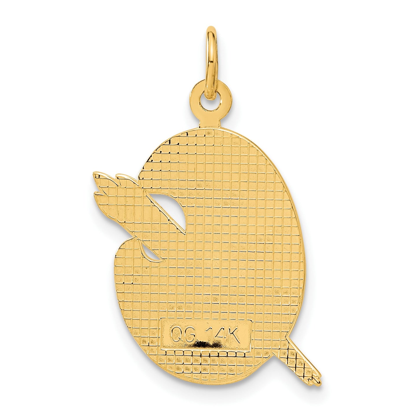 14k Multi-color Enameled Artist Palette Charm
