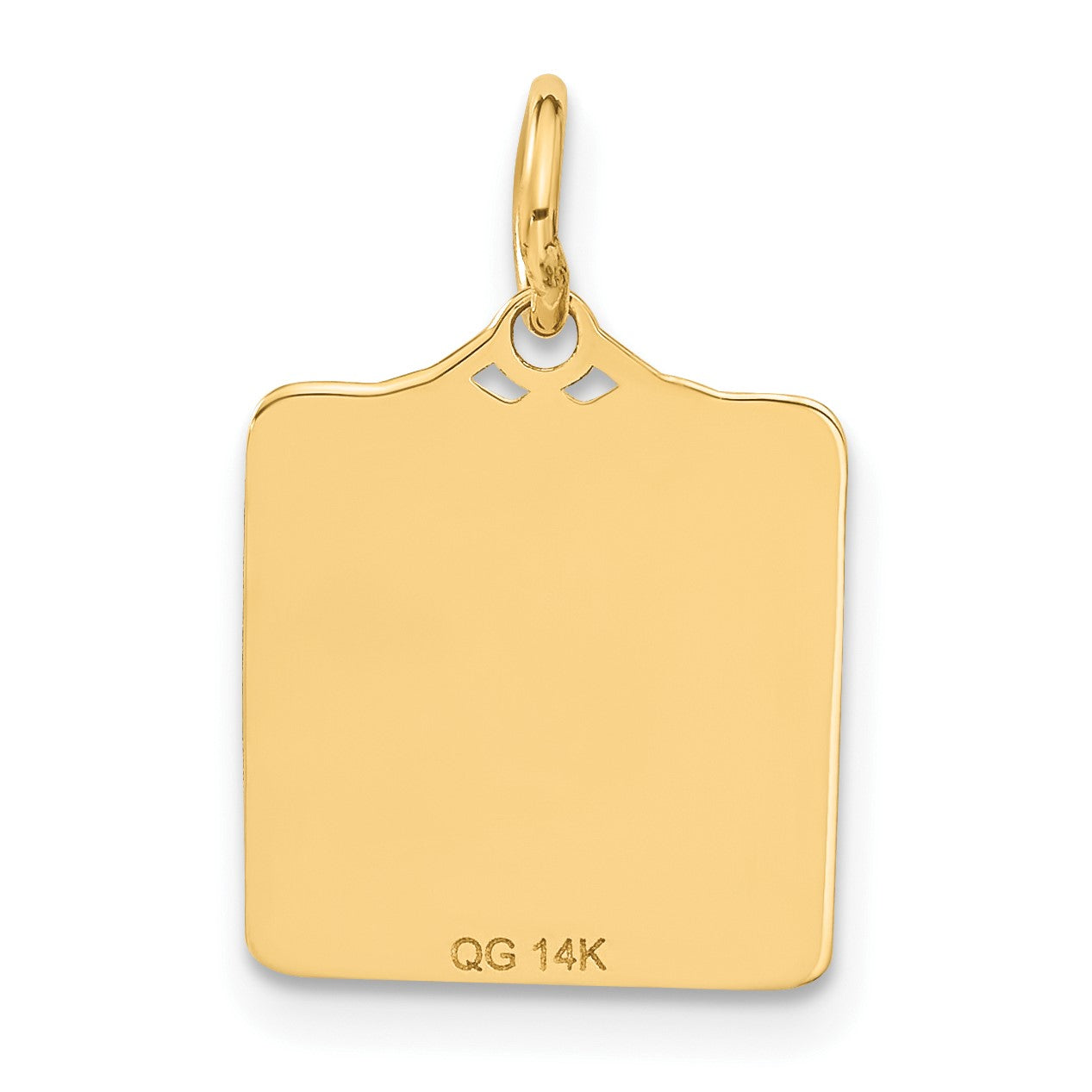 14k Enameled Blue Engravable BIRTH CERTIFICATE Charm