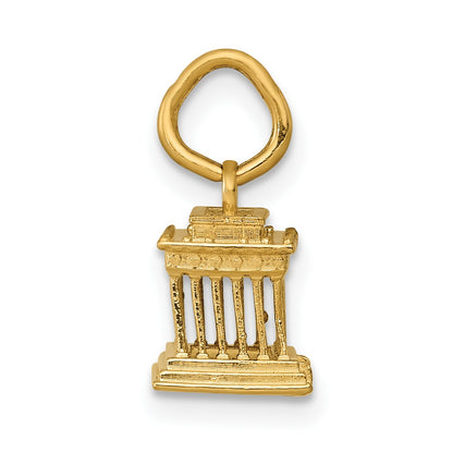 14k 3-D Lincoln Memorial Charm