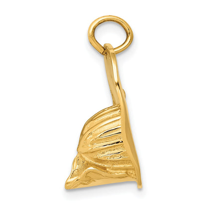 14k 3-D Large Firemans Helmet Charm