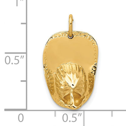 14k 3-D Large Firemans Helmet Charm