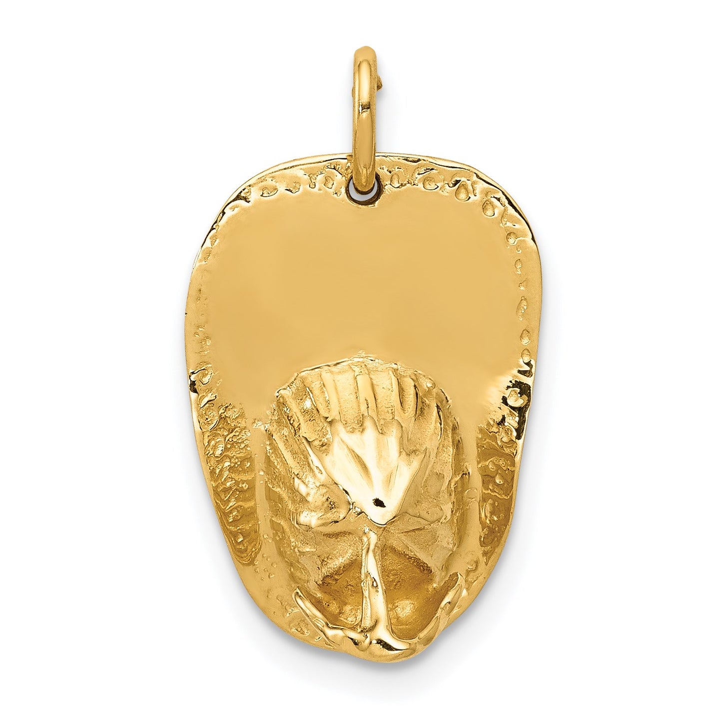 14k 3-D Large Firemans Helmet Charm