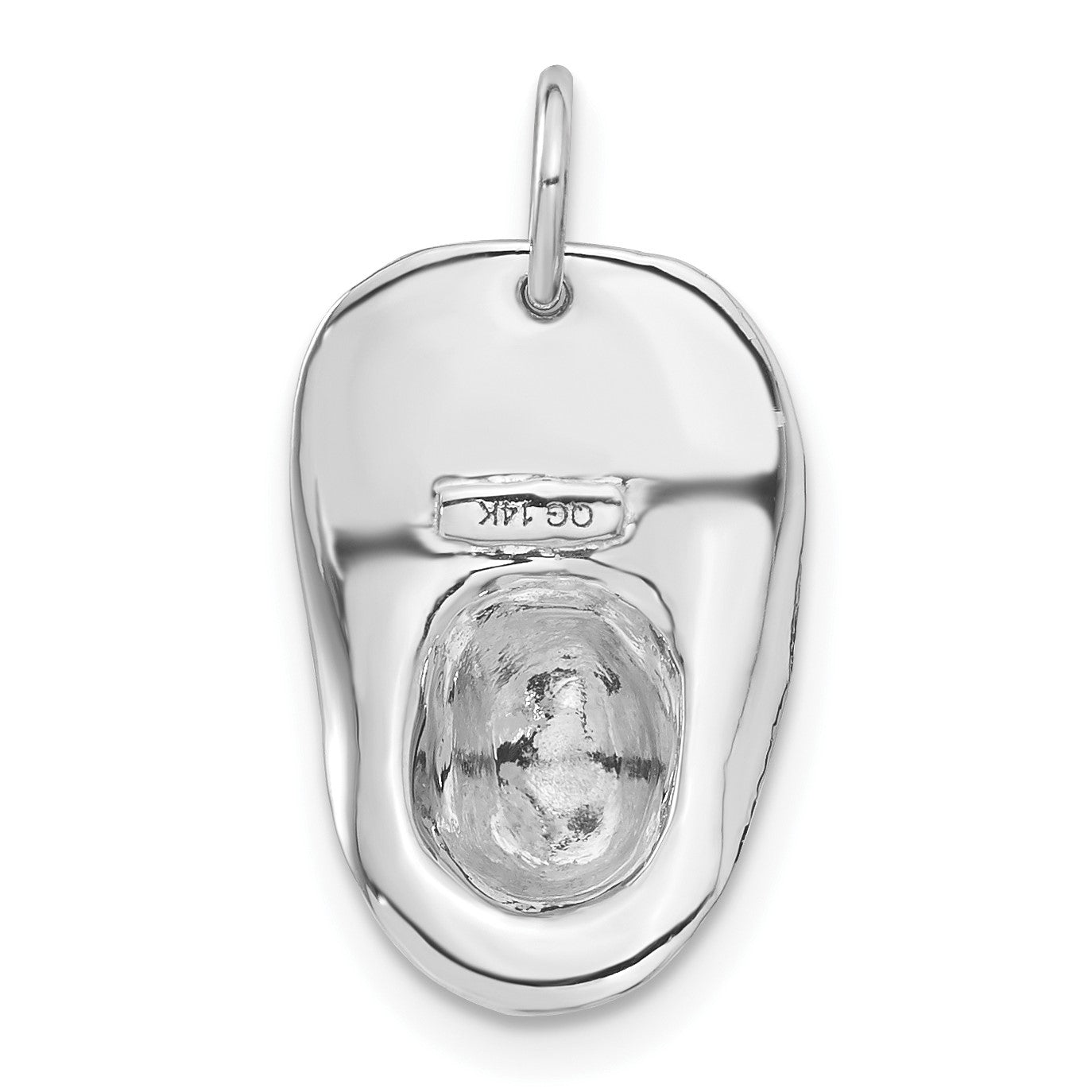 14k White Gold 3-D Large Firemans Helmet Charm