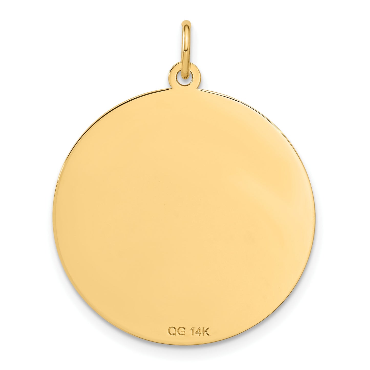 14K HAPPY ANNIVERSARY with Hearts 25mm Engravable Disc Charm