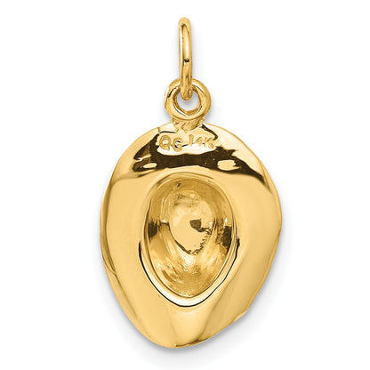 14k 3-D Cowboy Hat Charm