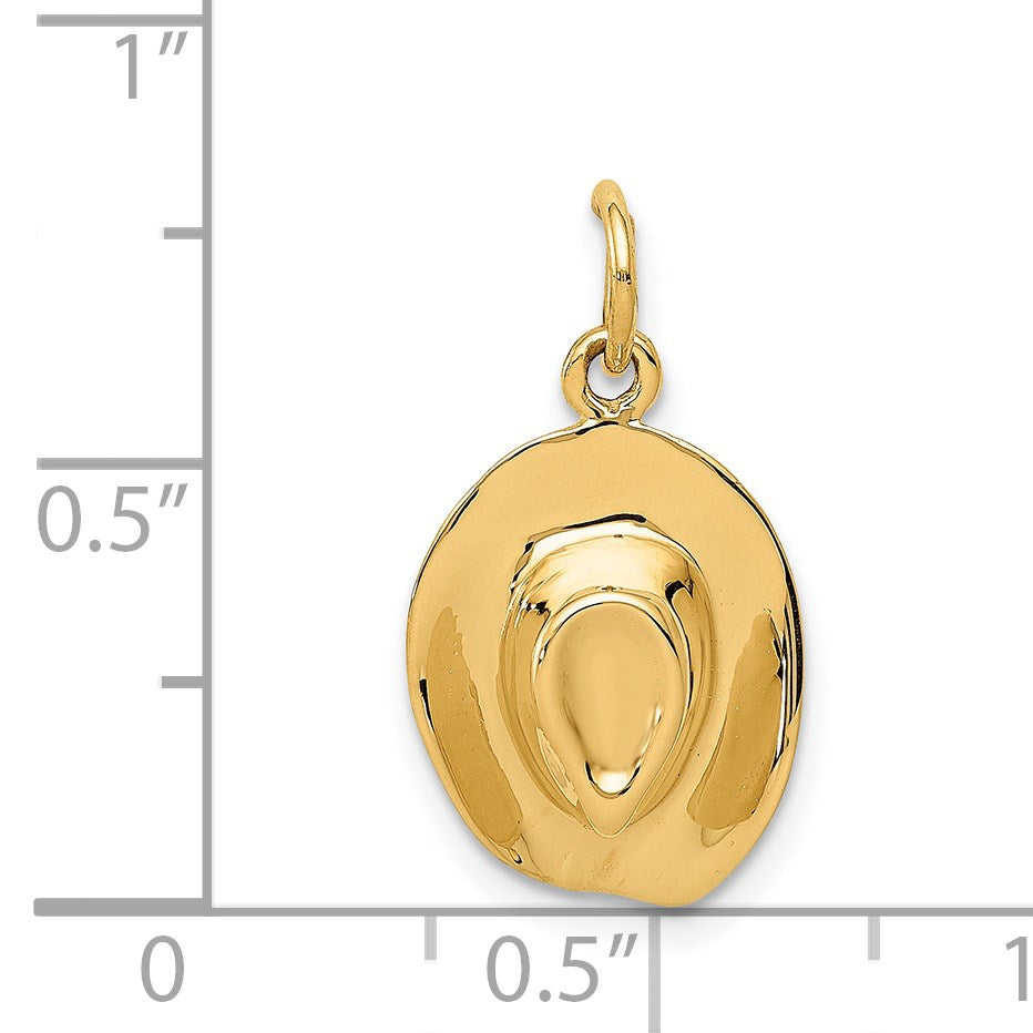 14k 3-D Cowboy Hat Charm