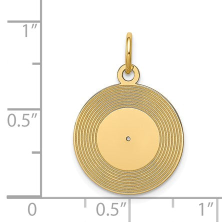 14k Record Album Charm