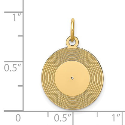 14k Record Album Charm