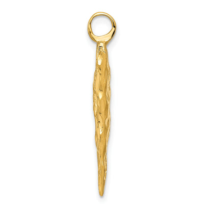 14k 3-D Textured Arrowhead Charm