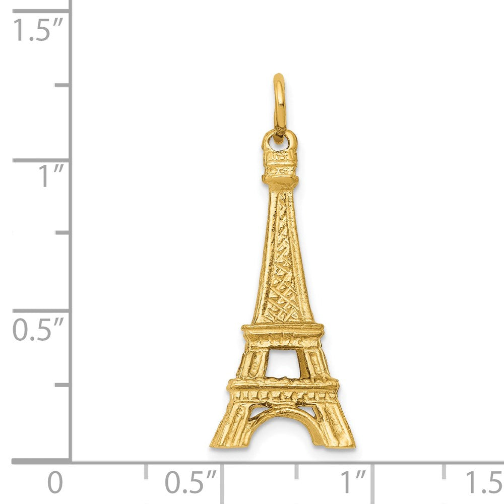 14KY  3D Eiffel Tower Charm