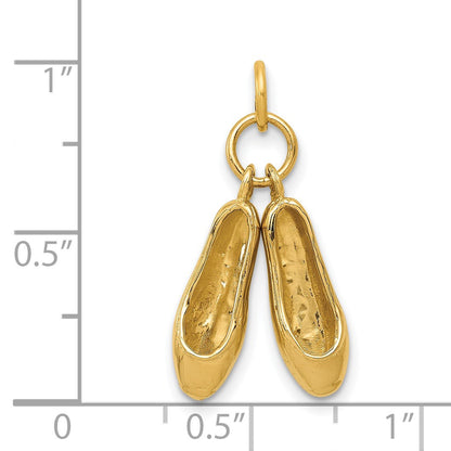 14K 3-D Ballet Slippers Charm