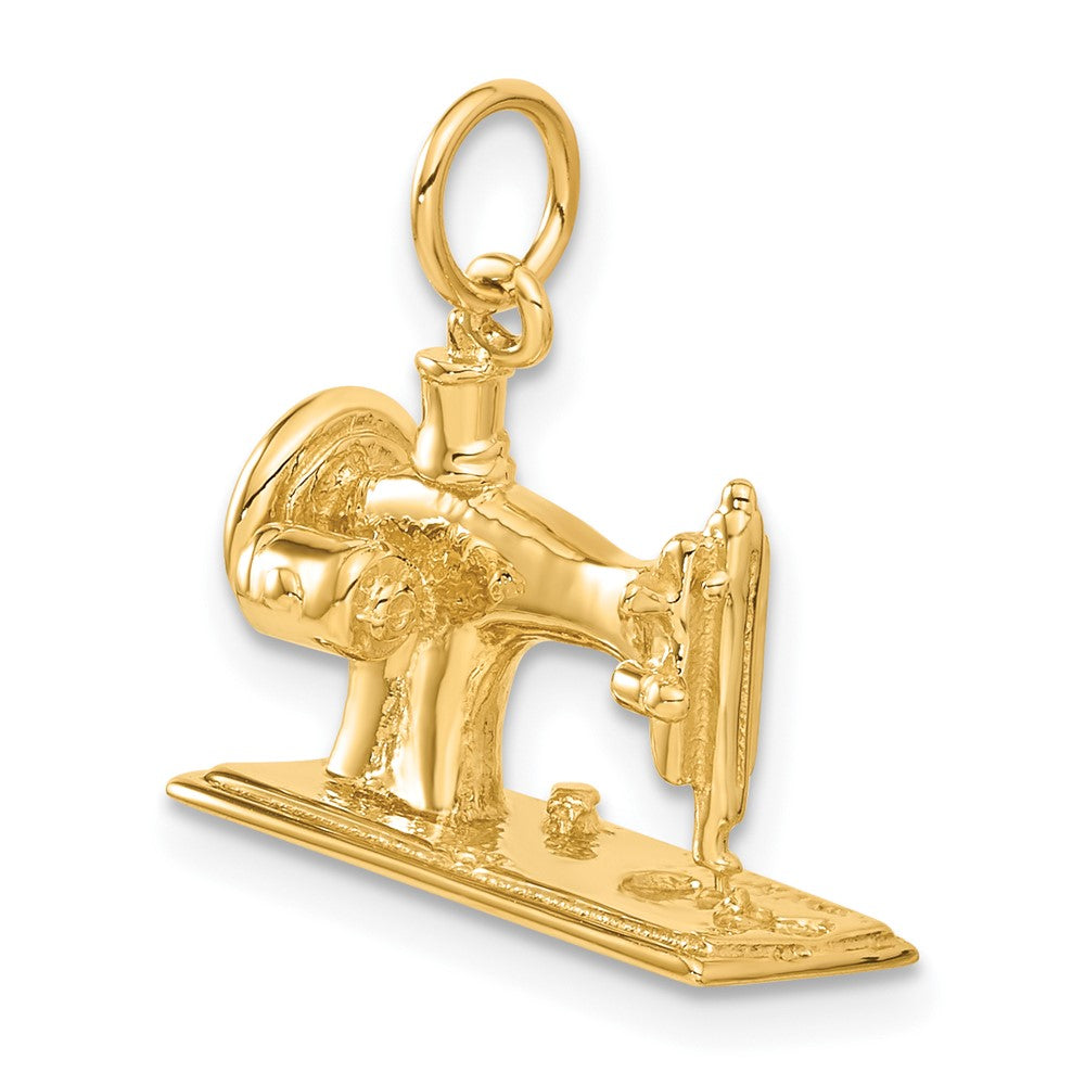 14K  3D Antique Sewing Machine Charm