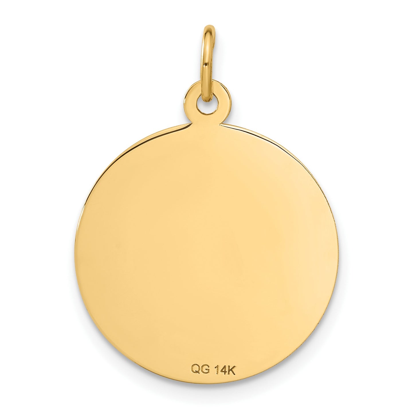 14K HAPPY ANNIVERSARY 20mm Engravable Disc Charm
