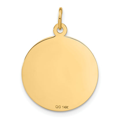 14K HAPPY ANNIVERSARY 20mm Engravable Disc Charm