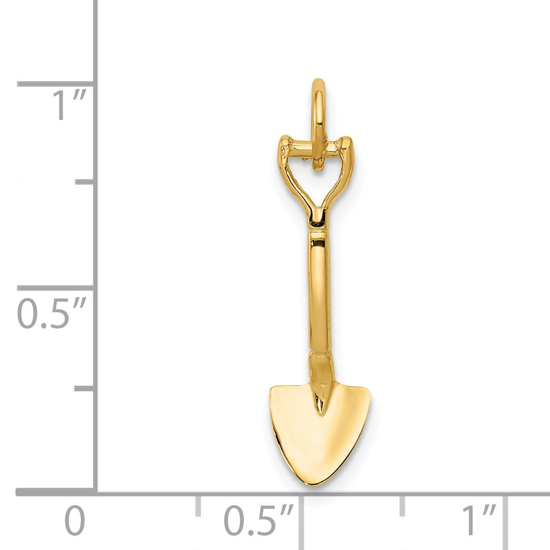 14k 3-D Spade Charm