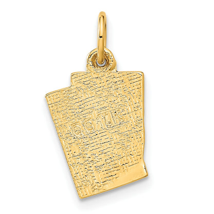 14k Enameled Blackjack Playing Cards Charm