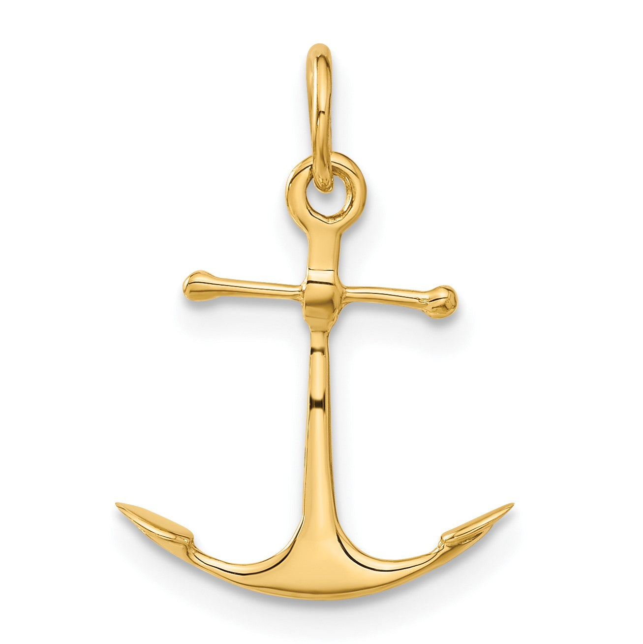 14K 3-D Anchor Charm