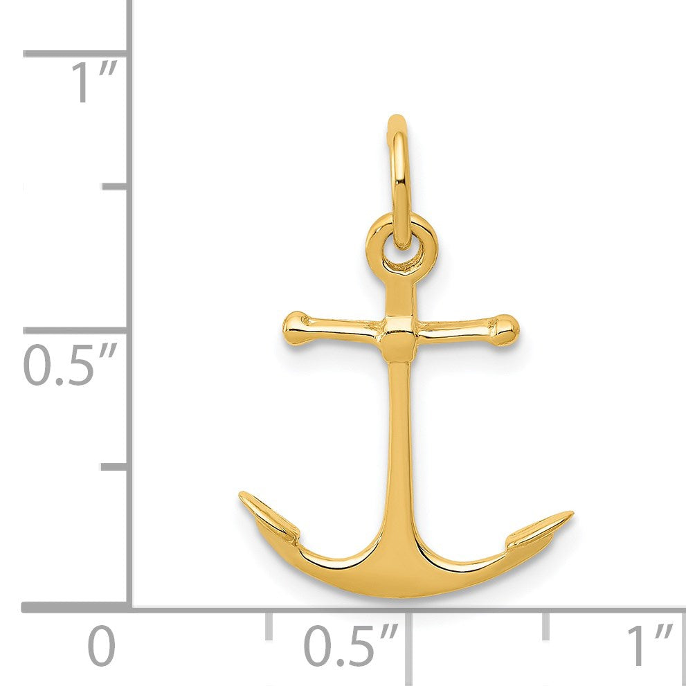 14K 3-D Anchor Charm