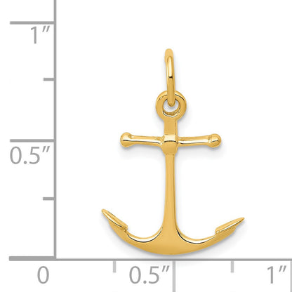 14K 3-D Anchor Charm