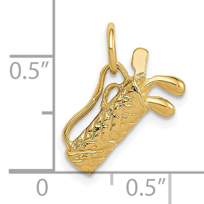 14k 3-D Golf Bag Charm