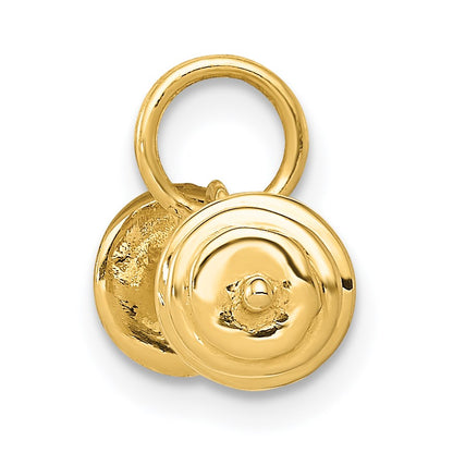 14K 3-D Barbell Charm