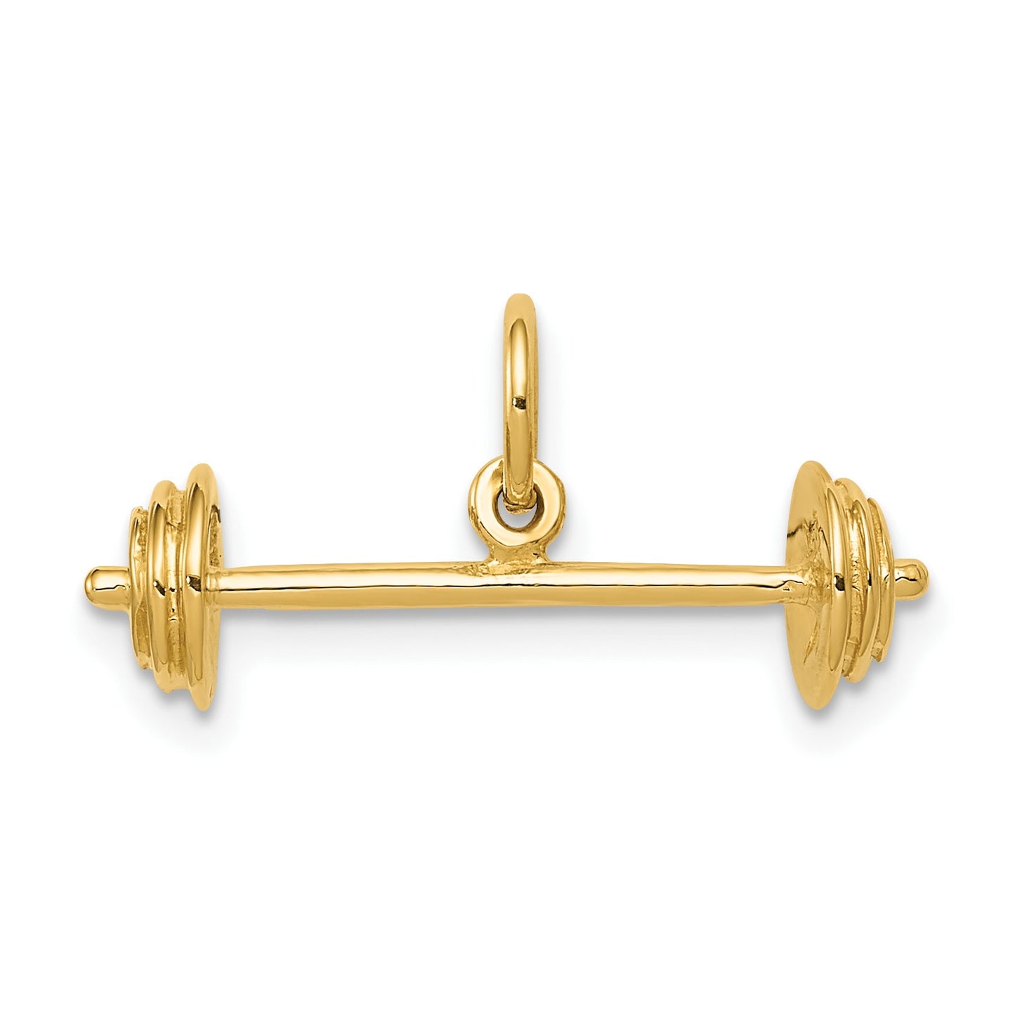 14K 3-D Barbell Charm