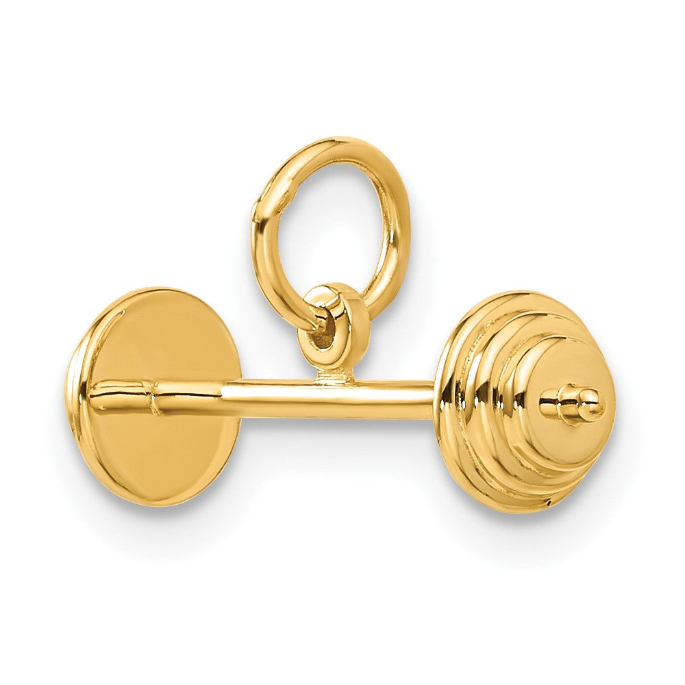 14K 3-D Barbell Charm