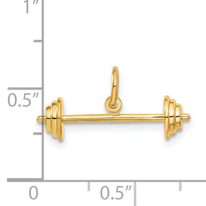 14K 3-D Barbell Charm