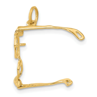 14k 3-D Glasses with Moveable Sides Charm