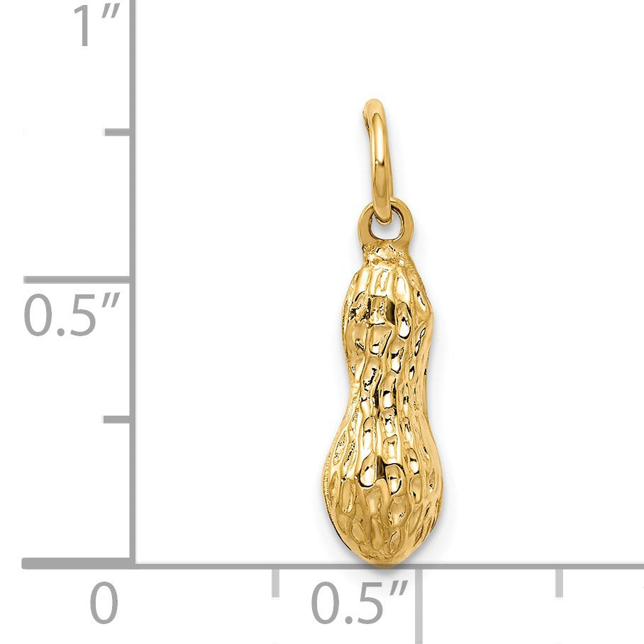 14k 3-D Peanut Charm