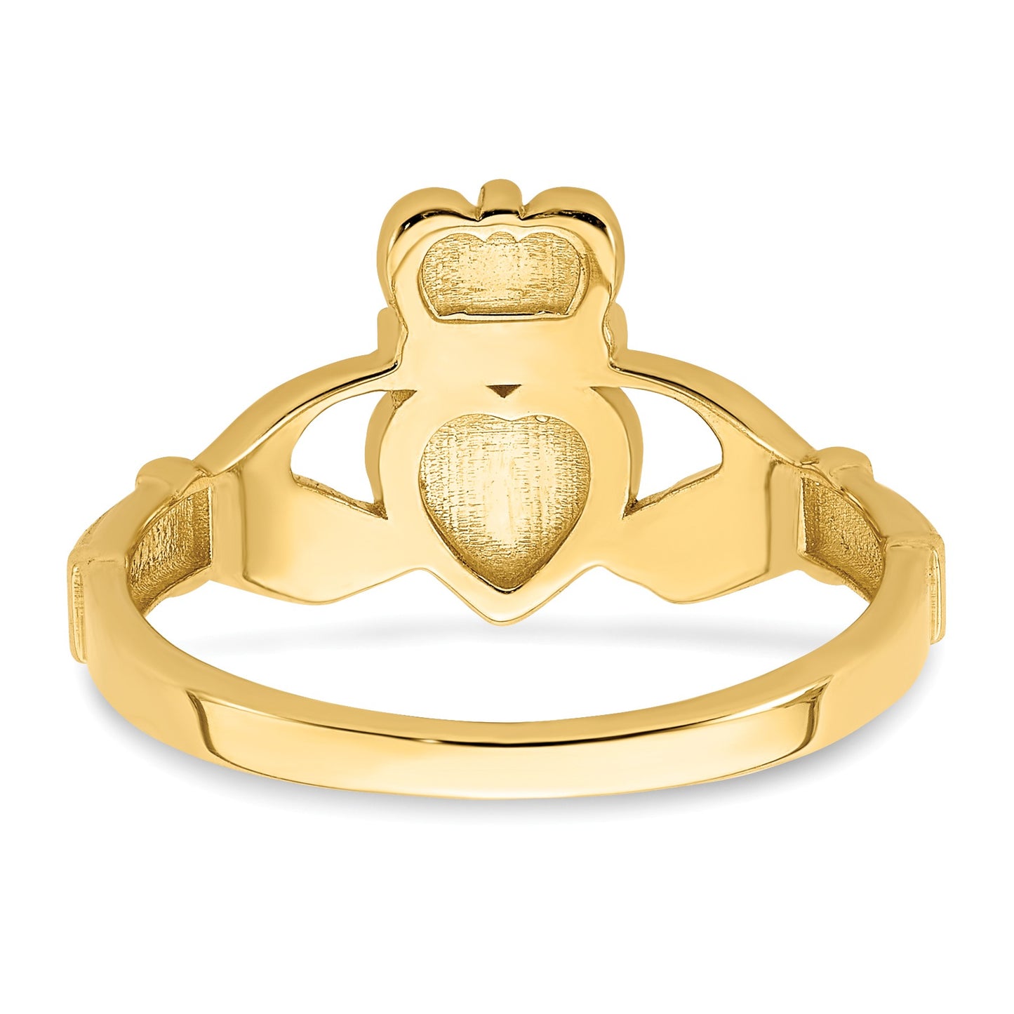 14k Polished Claddagh Ring