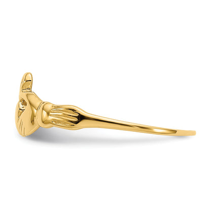 14k Polished Claddagh Size 4.5 Baby / Childs Ring